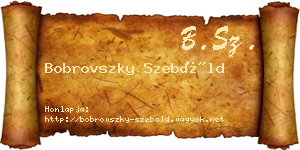 Bobrovszky Szebáld névjegykártya
